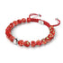 Pourpre | Argent | Bracelet macramé verre luciole